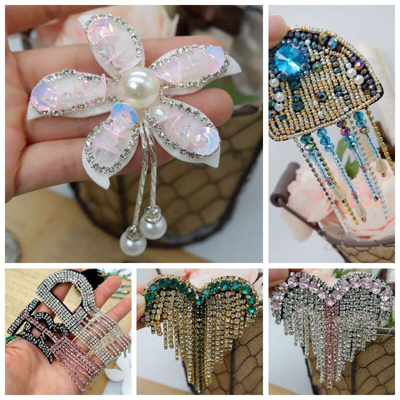 Heavy handmade full drill letter nail beads sequin hanging beads flower jellyfish clothing sweater bag hat shoes decoration cloth material