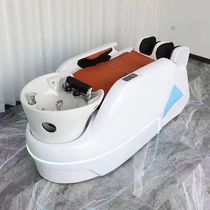 Electric massage shampoo bed for barber shops fully automatic intelligent high-end shampoo water circulation head therapy fumigation bed