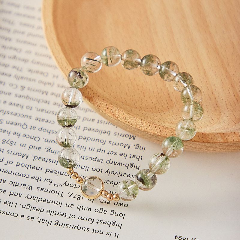 Natural green ghost crystal hands girl Jane in small design and hand string to friends gifts