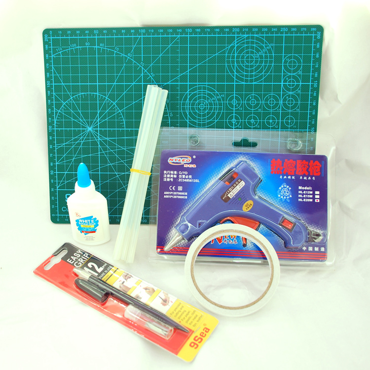 Practical package DIY paper engraving combined engraving knife double-sided adhesive cutting pad white glue gun adhesive strip