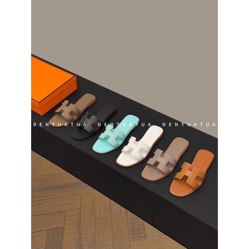 Dentuatua Gentle Sister's Trendy Style! 26Ss Color-Blocked H-Shaped Beach Sandals for Women Dentuatua Gentle Sister's Trendy Style! 26Ss Color-Blocked H-Shaped Beach Sandals for Women