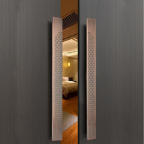 New Chinese door handle door handle antique stainless steel black frameless glass door handle antique bronze wooden door customization