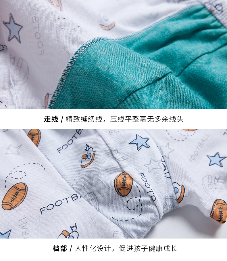 2 đồ lót AB nhỏ tải đồ lót trẻ em trai quần lót kháng khuẩn tóm tắt cotton bốn mùa phim hoạt hình đồ lót 3051 đồ bộ mặc nhà dài tay vải cotton cho bé