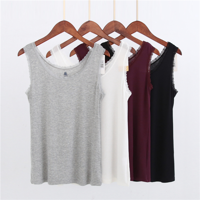AB đồ lót ren nữ dây đeo chính hãng mùa hè thanh niên sườn ren đáy áo modal nữ vest 8626 áo lót ba lỗ