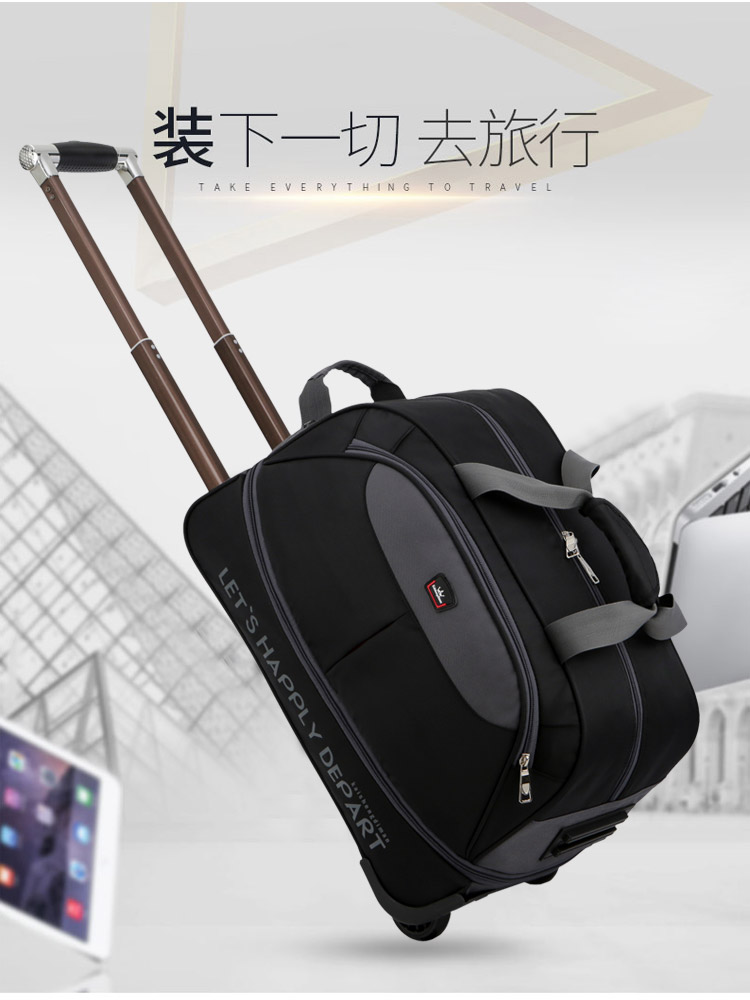 Kinh doanh xe đẩy túi du lịch túi nữ tay công suất lớn nam túi duffel có thể gập lại mở rộng nội trú túi chuyến đi kinh doanh túi xách du lịch cỡ lớn