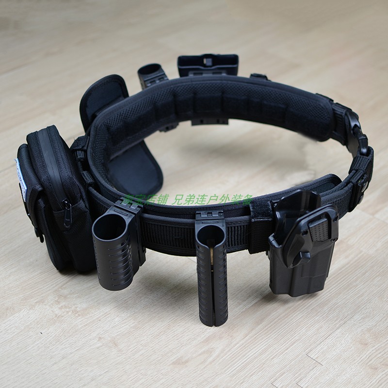 Nylon three-in-one Tactical waist seal Eight sets of sleeves Quick plucking sleeve swivel flashlight cover spray set File bag stick sleeve