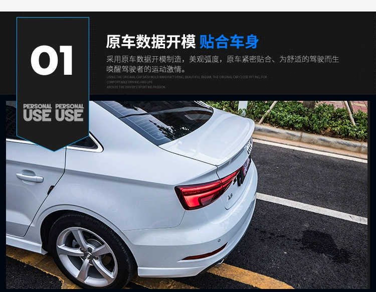 Đuôi xe Audi S3 đuôi sửa đổi đuôi đuôi gió đuôi cố định đuôi A3 - Sopida trên