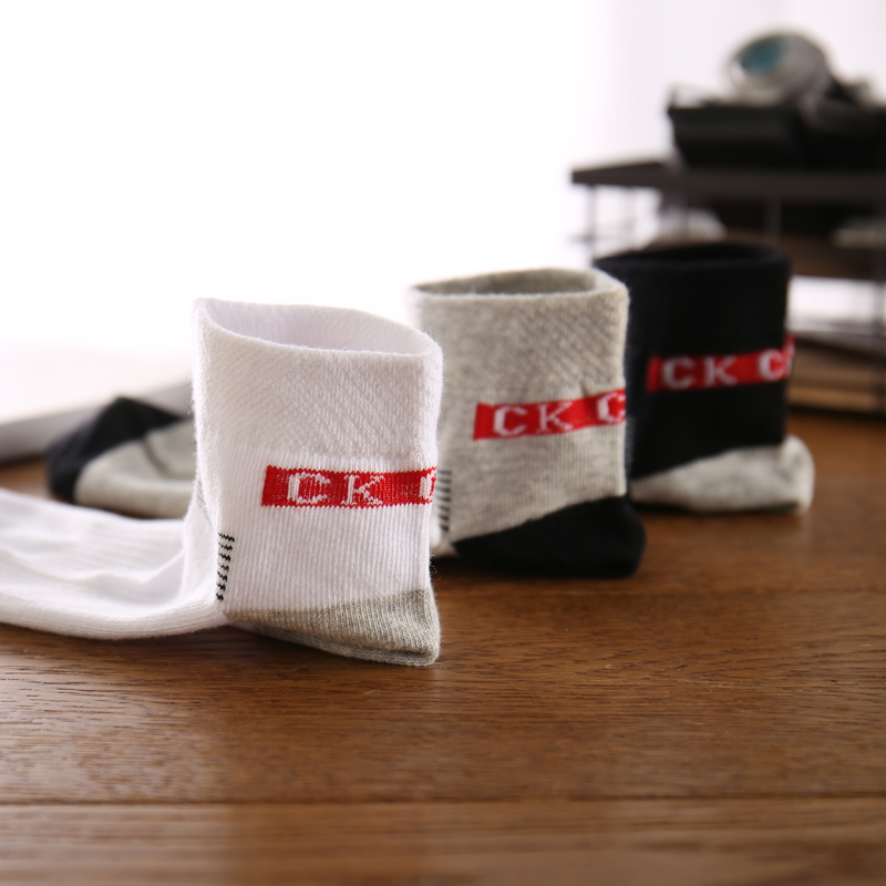 Vớ cotton dài vừa cho nam ống thấp trong phần ống cotton nam khử mùi khâu thêu nam vớ Nghĩa Ô tất nam