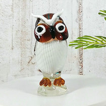 Owl ornaments Boshan handmade glass crafts creative animals home furnishings living room creative decoration