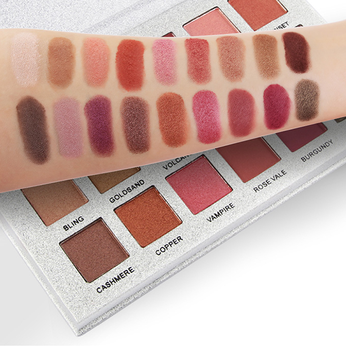 Ins18 màu phấn mắt pearlescent matte lâu dài màu đỏ nâu bẩn cam rượu vang đỏ trái đất màu không thấm nước không nở cô gái bảng mắt naked
