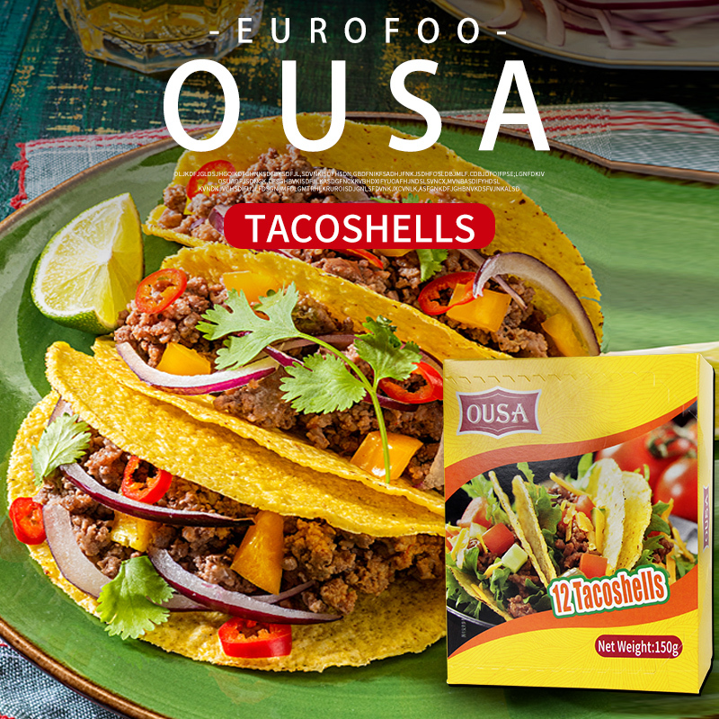 Osa Mexican Corn Tortilla Rolls 150g Imported U-Shaped Crispy Tortilla Rolls 12 Pieces Taco Tortillas