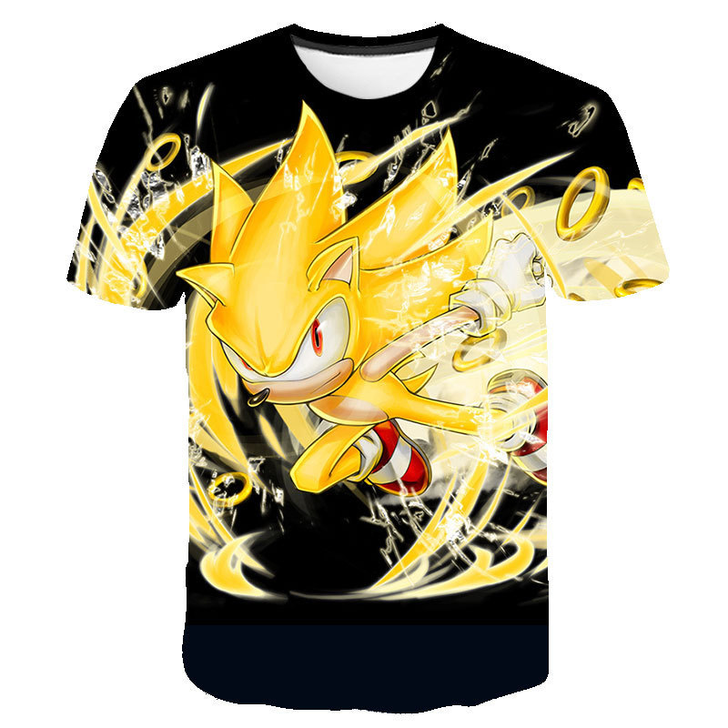 2020 Children's Sonic T-Shirt Anime 3D Printed Round Neck Adult T-Shirt 2020 Children's Sonic T-Shirt Anime 3D Printed Round Neck Adult T-Shirt