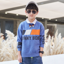 Childrens wool sweater autumn and winter girls knitted sweater boy base shirt middle and Big Baby half high neck cashmere sweater