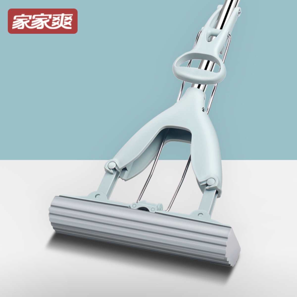 Home Shuang Gel Cotton Suction Mop Replacement Head Dressing Room Special Home Folio Type Stainless Steel Rod Sponge Mop