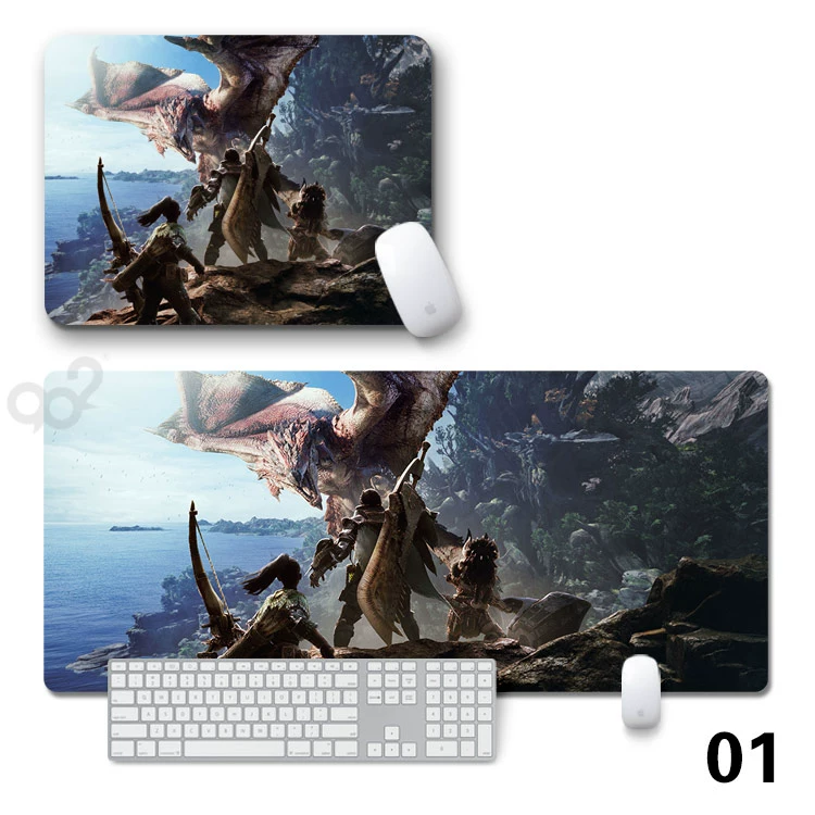 Monster Hunter Mouse Pad Game World ol Anime Ngoại vi bị khóa quá dày Máy tính khóa thể thao điện tử Mat - Game Nhân vật liên quan