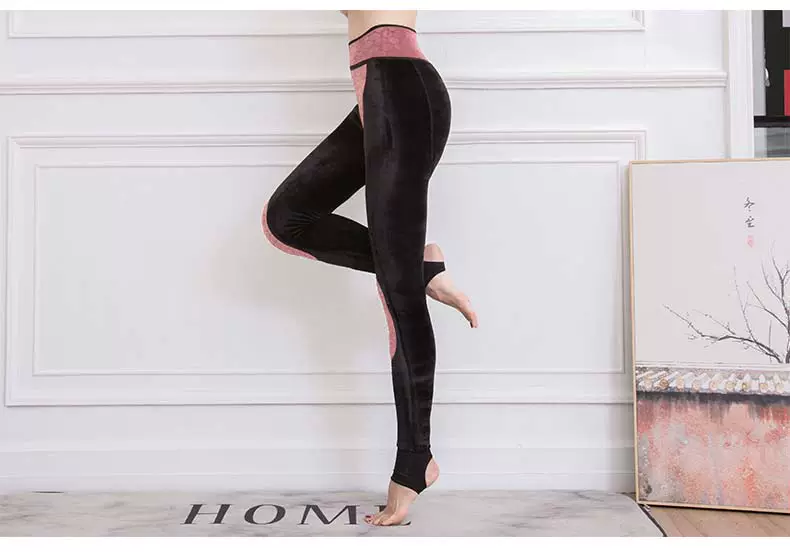 Langsha mùa thu đông và quần legging nữ cộng với nhung dày mỏng bên ngoài mặc quần cạp cao bước chân ấm áp quần đen cỡ lớn