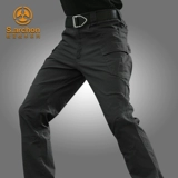 Мужские демисезонные тактические эластичные дорожные износостойкие штаны, облегающий крой