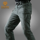 Мужские демисезонные тактические эластичные дорожные износостойкие штаны, облегающий крой