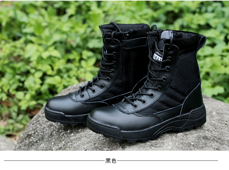 Boots militaires pour homme S.ARCHON en cuir - porter - Ref 1396766 Image 15