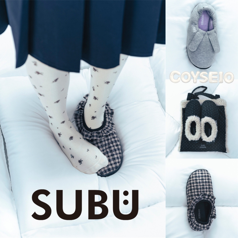 Korean Genuine Subu X Coyseio Collaboration Cotton Shoes with Plush Lining, Warm, Comfortable, Soft-Soled, Closed-Back Cotton Slippers for Women