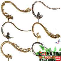 Bamboo Bird Cage Hook Painted Brow wrens Gothic hook Stainless Steel Jade Bird Hook Brass Hook cage Hook 8 Gothic hook