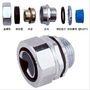 Metal-coated plastic hose connector wear tube connector Package plastic hose connector Inner tooth clamping self-fixing type joint