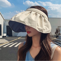 Donlin Heart Elects Shell Hat Hair Stirrup Style Female Summer Air Top Sun Hat Shade face Anti-ultraviolet folding sunscreen