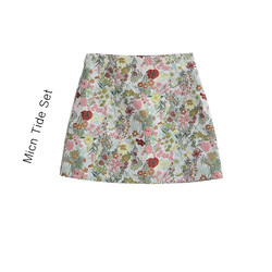 Bm Micn Heavy Industry Jacquard White-Enhancing Fresh Short Skirt 2025 Spring/Summer New Versatile Slimming A-Line Skirt for Women Summer