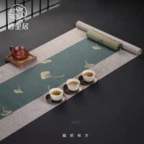 Grili House Japanese tea mat waterproof cotton linen table flag Zen tea plate mat Chinese tea table mat