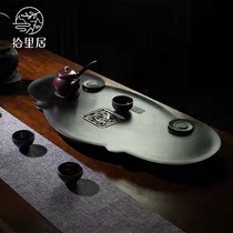  Shiliju Wu Jinshi tea tray Whole small stone dry tea table High-end tea set Tea sea natural stone tray Household