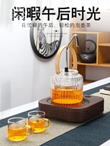 Shiliju pumping water and water pottery stove Tea maker Automatic water supply small household tea stove heat-resistant glass steaming teapot