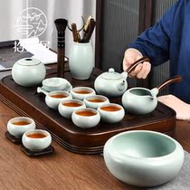 The whole set of tea sets in the home living room tea ceremony set of tea table one-piece tea set office simple set