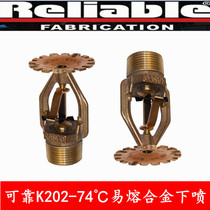 RASCO reliable K202 fusible alloy downward spray K202-74℃ pendent sprinkler head FM certification early suppression
