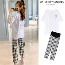 Pregnant Woman Pants Children Summer Thin 2021 Summer outwear Broadleg 90% Pants Summer Dress Big Code Casual Loose Tracksuit Pants