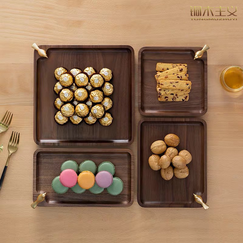 Log North American Black Walnuts Upper Branches Living Room Tea Table Melon Seeds Snack Candy Box Containing Dried Fruits Pan-Taobao
