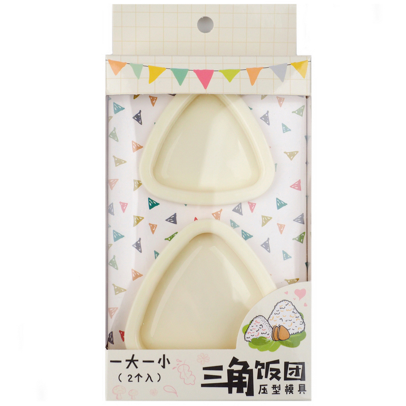 Kích thước mới 2 Gói Tam giác Nhật Bản Cơm Bóng Khuôn Tam giác Gạo Sushi Công cụ Bento Khuôn - Tự làm khuôn nướng khuôn làm bánh trung thu
