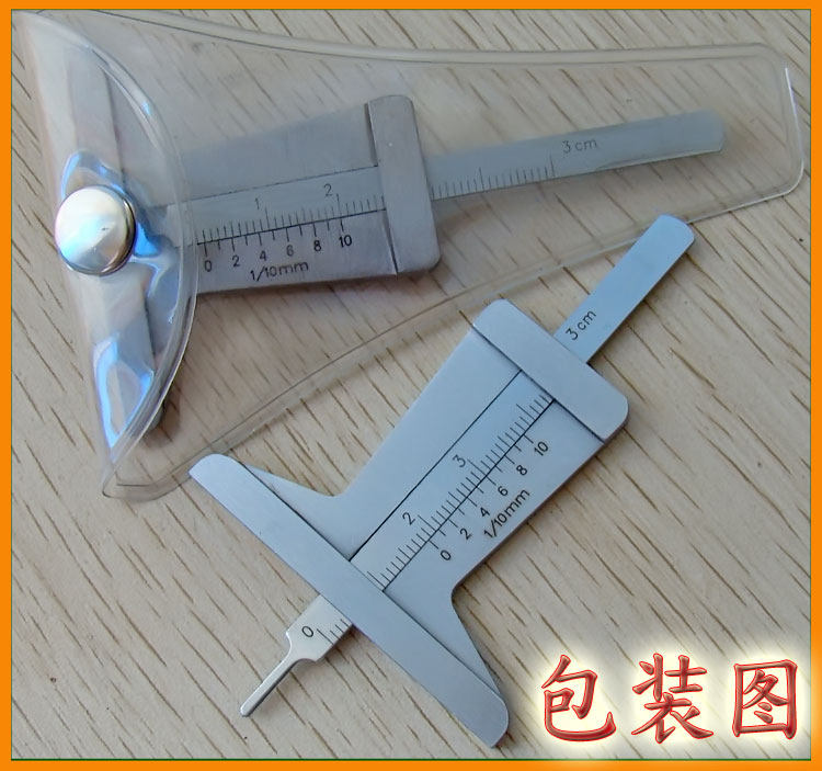 Depth of hypervalue stainless steel tire tire depth caliber 0 - 50mm tire pattern measurement test ruler