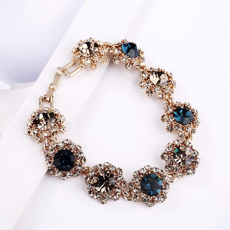 Hàn quốc Siêu Đèn Flash Rhinestone Retro Bracelet Phụ Nữ Thời Trang Pha Lê Tay Trang Sức Quà Tặng Net Vòng Đeo Tay Màu Đỏ Sen Vòng Tay Vòng Tay