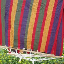  Direct sales color strip thickened canvas Mu Xuan hammock Canvas hammock Outdoor indoor creative swing hammock