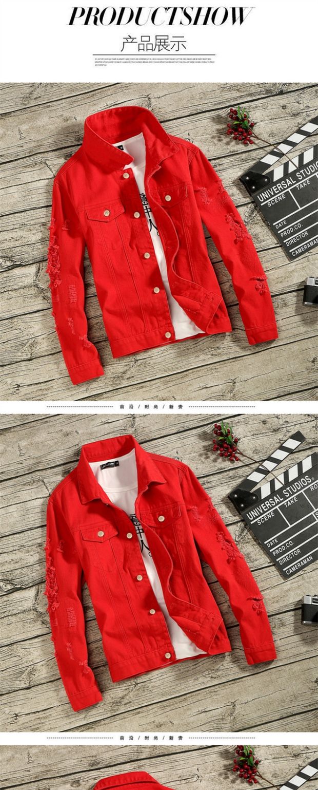 Áo khoác denim nam mùa xuân nam giản dị áo khoác trẻ trung Bọ cạp hoang dã xu hướng thời trang nam đẹp trai - Áo khoác đôi áo thun polo nam
