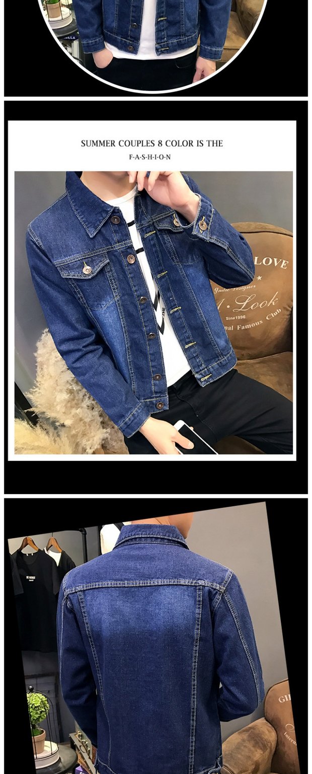 Áo khoác denim nam mùa xuân và mùa thu mới - Cao bồi thời trang năm 2021	