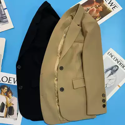 2021 Spring and Autumn New Korean slim short brown blazer women Korean small fashion casual suit