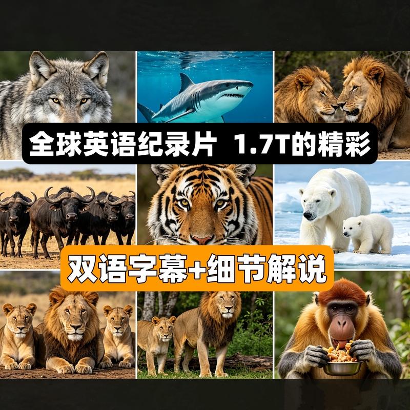 High-Definition Global English Documentaries, English Listening Practice Documentaries, Cloud Drive Sharing, Ultra-High-Definition Detailed Explanations