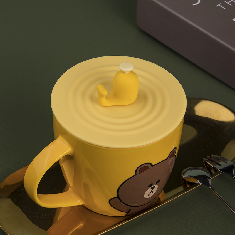 Cup lid cute universal food grade Silicone Cup Accessories Mark Cup Ceramic Tea Cup Lid Single Sell Glass Lid
