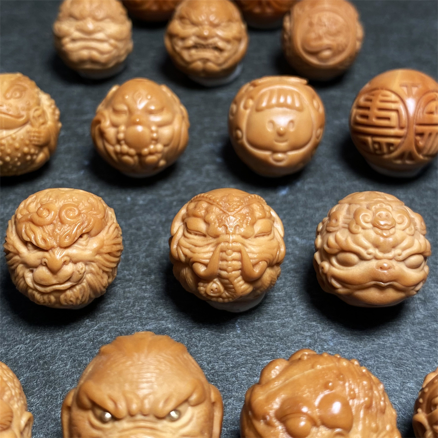 Selected monkey head engraving pieces evil monk Zaki Ramkin toad Zheng Yuanfu suchu male and female Wen playing Buddha pearl DIY accessories-Taobao