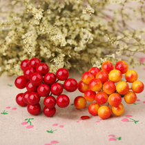 Christmas Tree Red Simulation Small Berry Fruit DIY Wedding Flower Ring Shop Shop Window Vine Ring Flower Arrangement Decoration Shooting Props