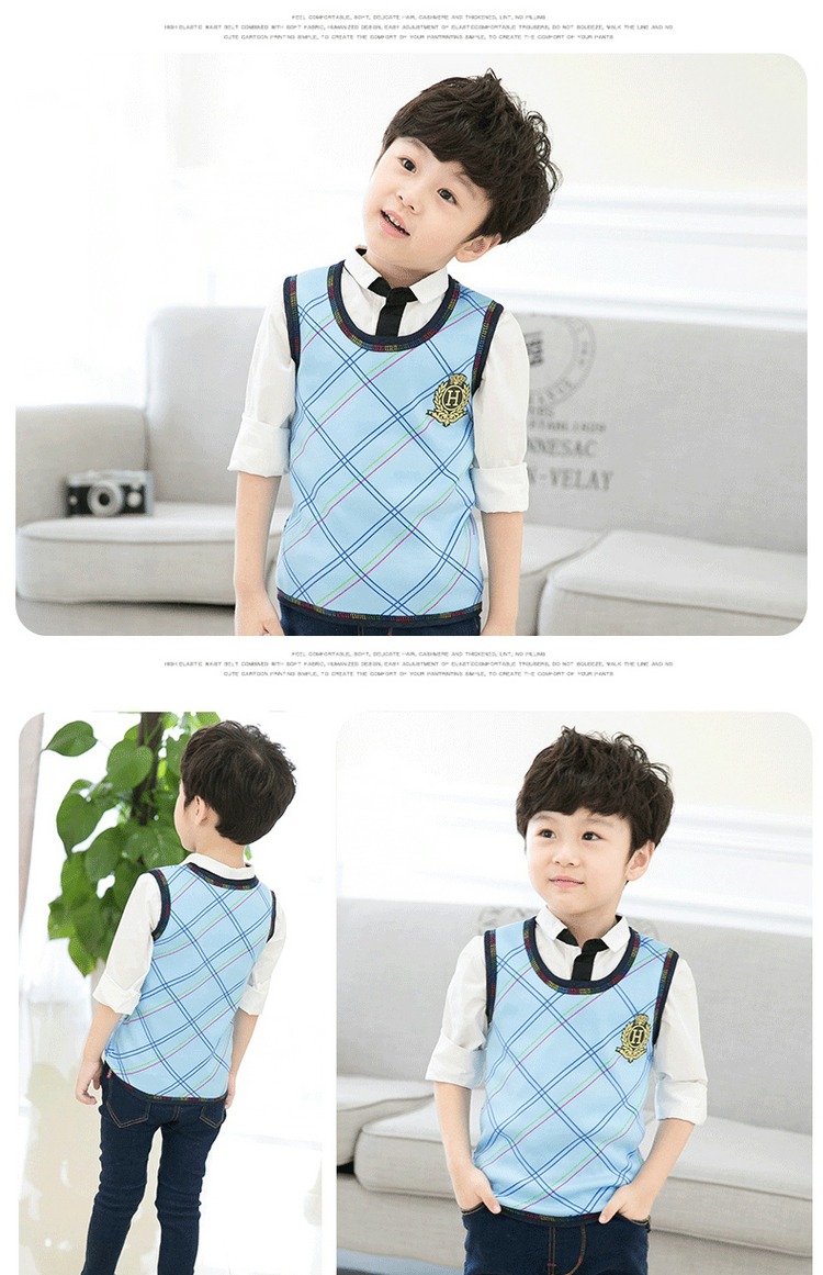 Áo vest cho bé mùa thu và mùa đông mặc vest ấm áp cho bé trai cộng với nhung bên trong bé trai và bé gái mặc vest áo gile nỉ cho bé trai bé gái