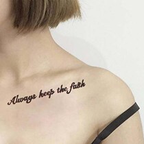 Tattoo sticker waterproof female persistent English short letter small fresher girls heart art minimalist Tattoo Sticker wind