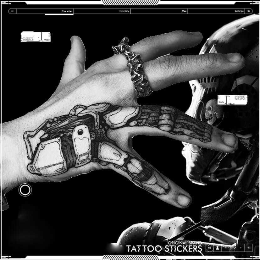 Manipulator Grass Ben Juice Tattoo Stick To European And European Steam Punk Cool Future SensSeebopunk Wind Fingers