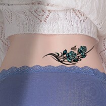 Waterproof Emulation Tattoo with a small fresher purple Rose Blue Demoneky Disposable Cover Fake Tattoo stickers